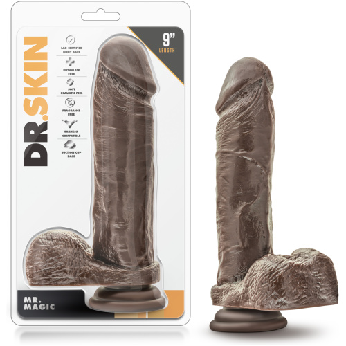 Dr. Skin - Mr. Magic - 9 Inch Dildo - Chocolate