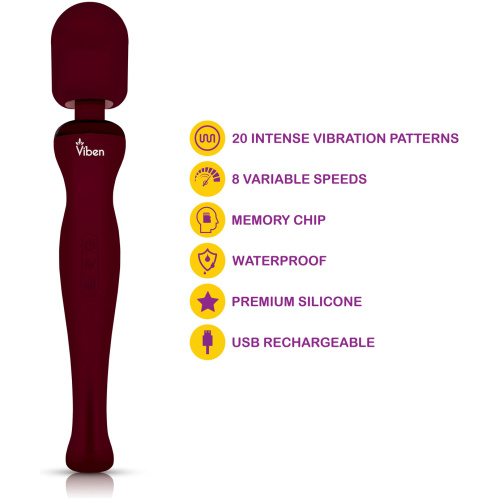 Sultry - Ruby - Intense Handheld Wand Massager