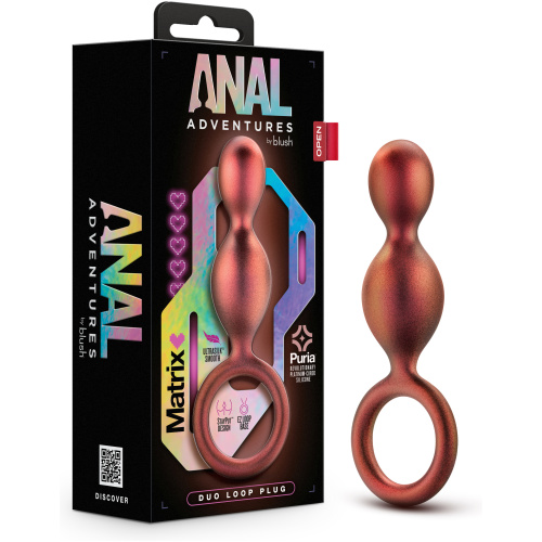 Anal Adventures Matrix - Duo Loop Plug - Copper