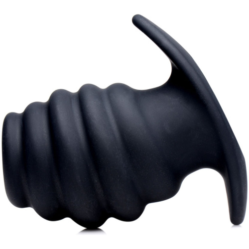 Hive Ass Tunnel Silicone Ribbed Hollow Anal Plug - Medium