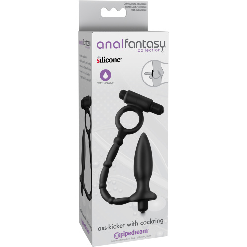 Anal Fantasy Collection Ass Kicker With Cockring - Black