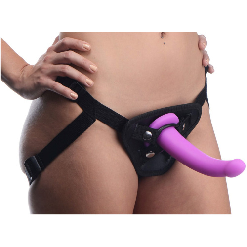 Navigator Silicone G-Spot Dildo With Harness