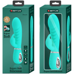 Prescott Super Soft Rabbit Silicone Vibrator -  Teal
