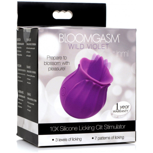 Inmi - Bloomgasm Wild Violet Licking Silicone Stimulator - Violet