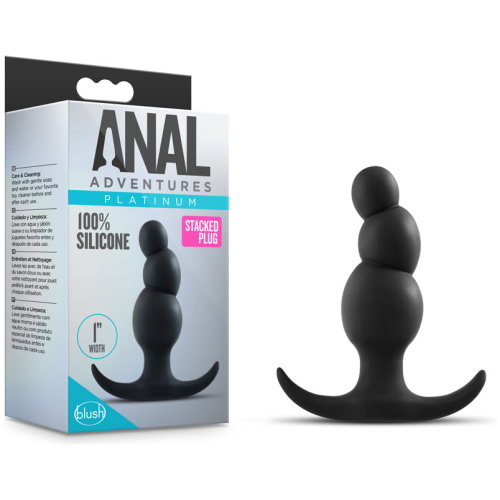 Anal Adventures Platinum - Stacked Plug - Black