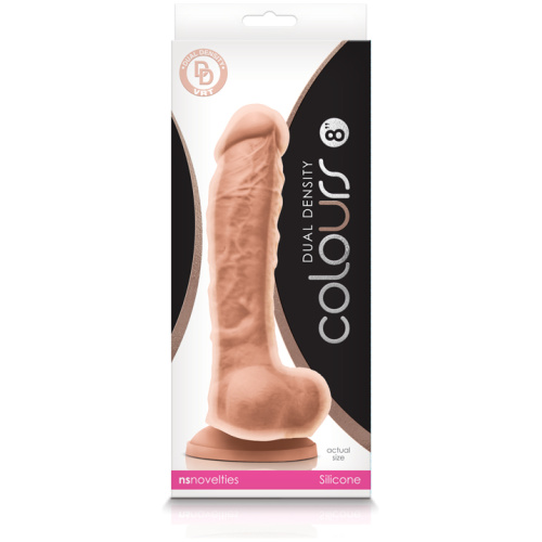 Colours - Dual Density - 8 Inch Dildo - White
