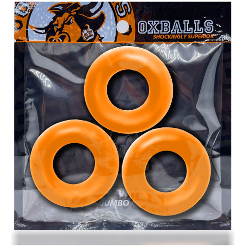 Fat Willy 3-Pack Jumbo Cockring - Orange