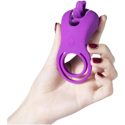 Roxy - Tongue Clit Licker and Cock Ring - Purple