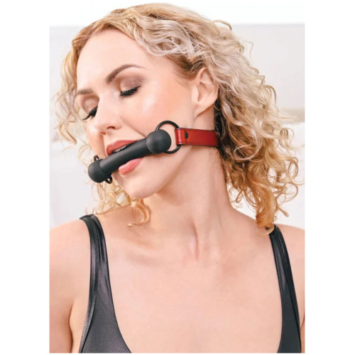 Saffron Silicone Bit Gag - Black/red