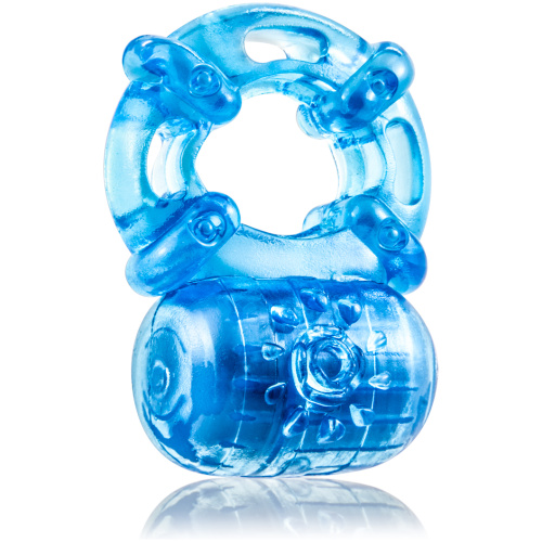 Stay Hard Reusable 5 Function Vibrating Cock Ring - Blue