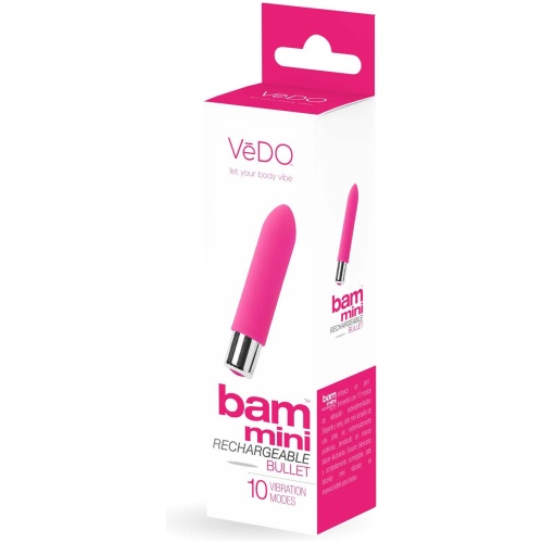 Bam Mini Rechargeable Bullet Vibe - Foxy Pink