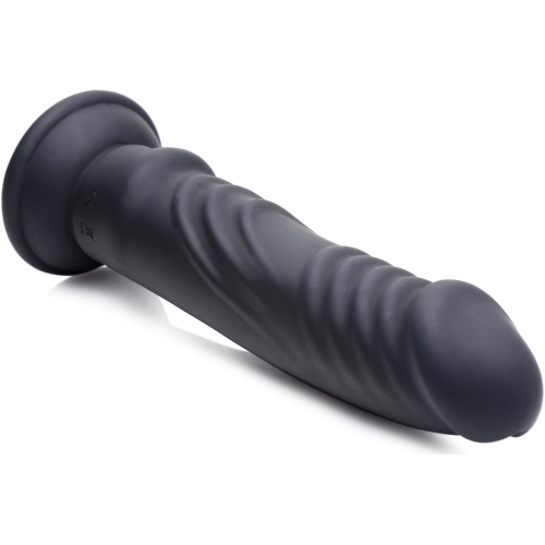 E-Stim and Vibrating Dildo With Remote - Black