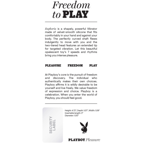 Playboy Pleasure - Euphoria - Vibrator - Opal