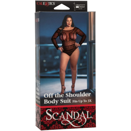 Scandal Plus Size Off the Shoulder Body Suit - Plus Size - Black