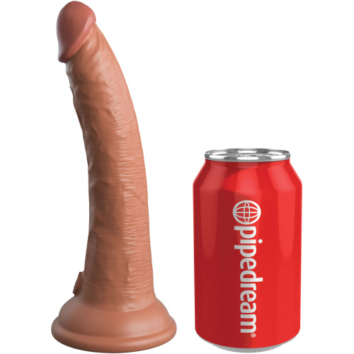 King Cock Elite Comfy Silicone Body Dock Kit -  Harness and 7 Inch Dildo - Tan