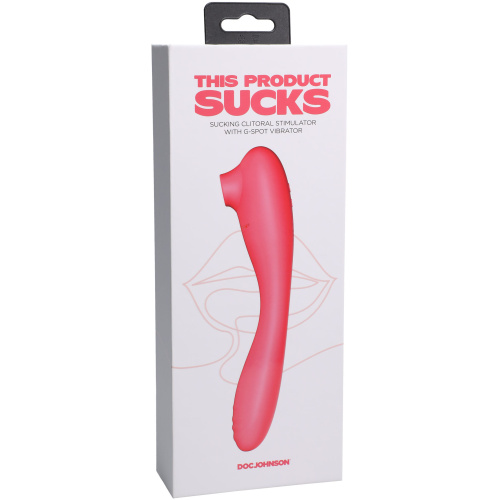 This Product Sucks - Sucking Clitoral Stimulator With Bendable G-Spot Vibrator - Pink