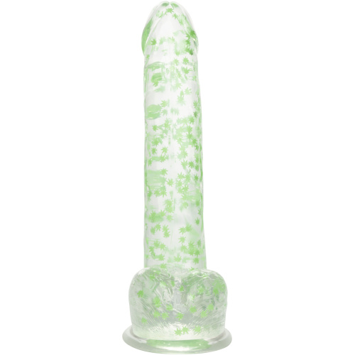 Naughty Bits I Leaf Dick Glow-in-the-Dark Weed Leaf Dildo - Glow in the Dark