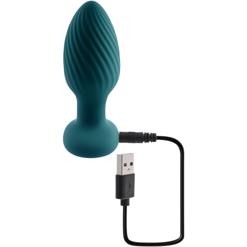 Playboy Pleasure - Spinning Tail Teaser - Butt Plug - Deep Teal