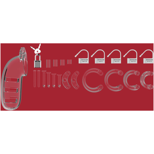 Mancage Model 6 Chastity 5.5 Inch Cock Cage - Transparent