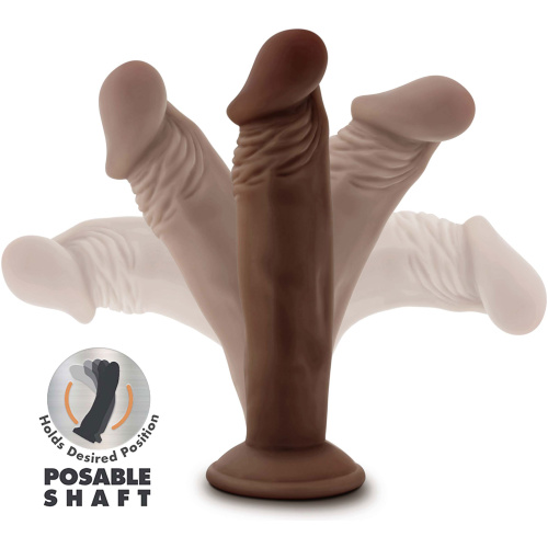 Dr. Skin Plus - 6 Inch Posable Dildo - Chocolate