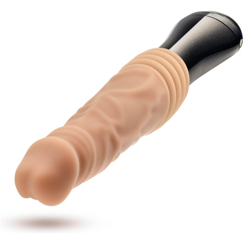 Dr. Skin Silicone - Dr. Knight - Thrusting Gyrating Vibrating Dildo - Beige