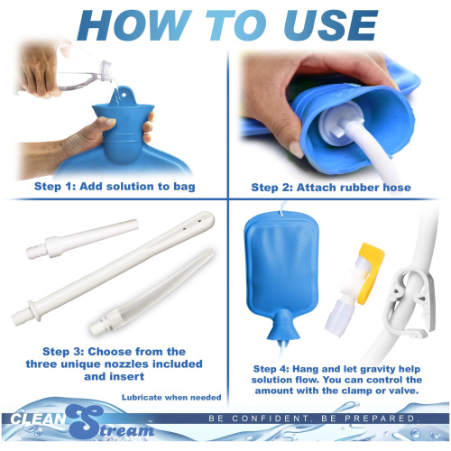 Deluxe Shower Enema Kit - Blue