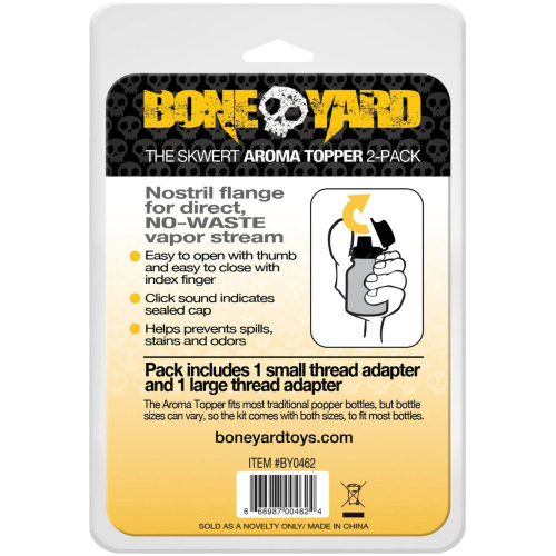 The Skwert Aroma Topper - 2 Pack - 1 Small and 1 Small and 1 Large Thread Adapter