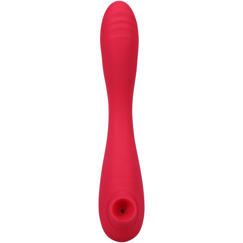 This Product Sucks - Sucking Clitoral Stimulator With Bendable G-Spot Vibrator - Pink