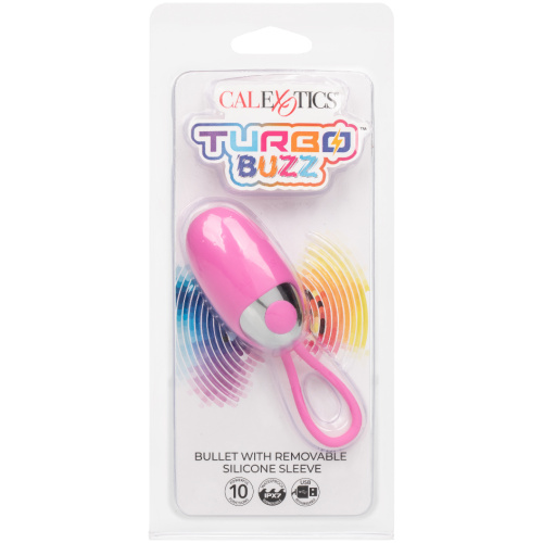 Turbo Buzz Bullet With Removable Silicone Sleeve - Pink