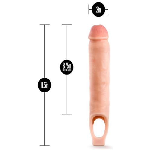 Performance Plus - 11.5 Inch Silicone Cock Sheath  Penis Extender - Vanilla