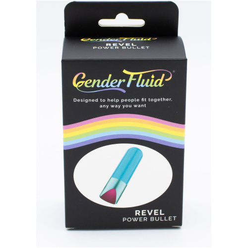 Gender Fluid Revel Power Bullet - Aqua Blue