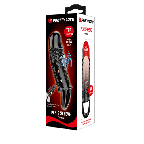 Pretty Love Penis Sleeve Cecelia - Black