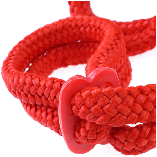 Fetish Fantasy Series Silk Rope Love Cuffs - Red