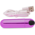 10x Rechargeable Vibrating Metallic Bullet - Purple