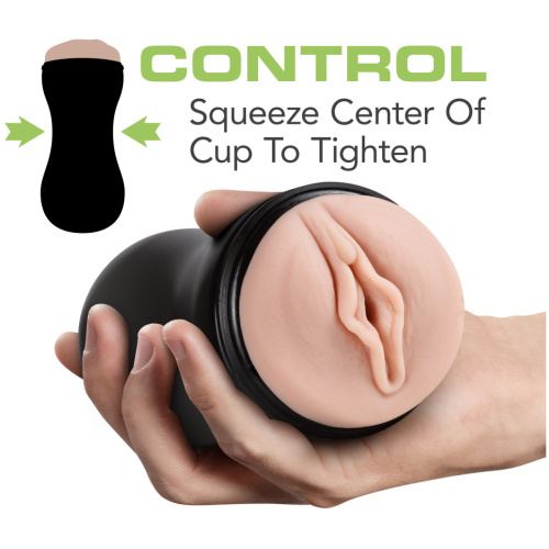 M for Men - Soft and Wet - Pussy With Pleasure Ridges - Self Lubricating Stroker Cup - Vanilla