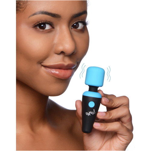 10x Vibrating Mini Silicone Wand - Blue