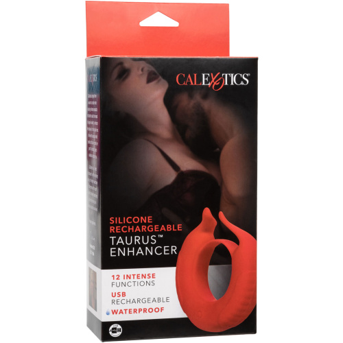 Silicone Rechargeable Taurus Enhancer - Red
