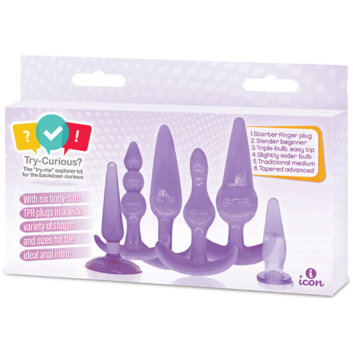 Try Curious Anal Plug Kit - Purple