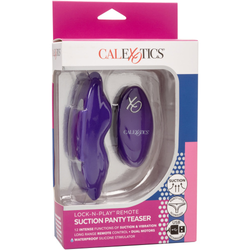 Lock-N-Play Remote Suction Panty Teaser - Purple