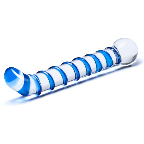 Mr. Swirly 6.5 Inch G-Spot Glass Dildo
