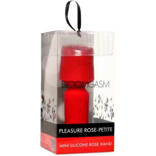 Pleasure Rose-Petite Mini Silicone Rose Wand - Red