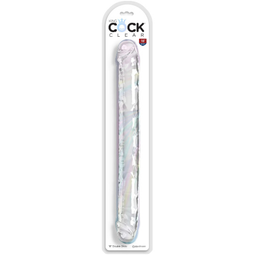 18 Inch Double Dildo - Clear