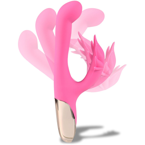 Maui 420 Series - Dual Motor G-Spot Pot Leaf - Rechargeable Vibrator - Pink