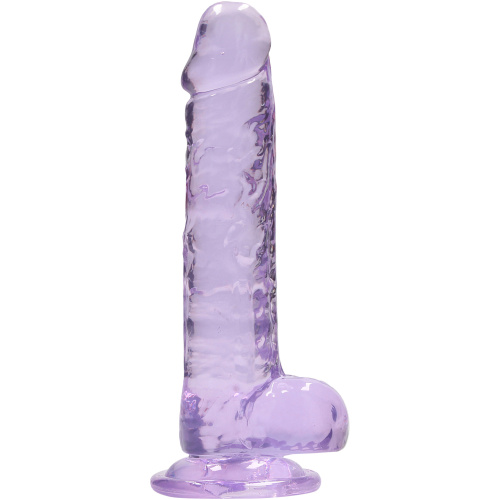 7 Inch Realistic Dildo With Balls - Purple
