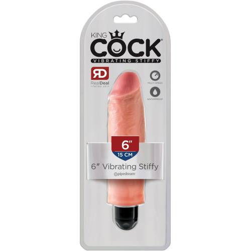 King Cock 6 Inch Vibrating Stiffy - Light