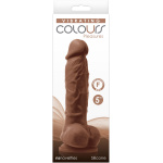 Colours - Pleasures - Vibrating - 5 Inch Dildo - Brown