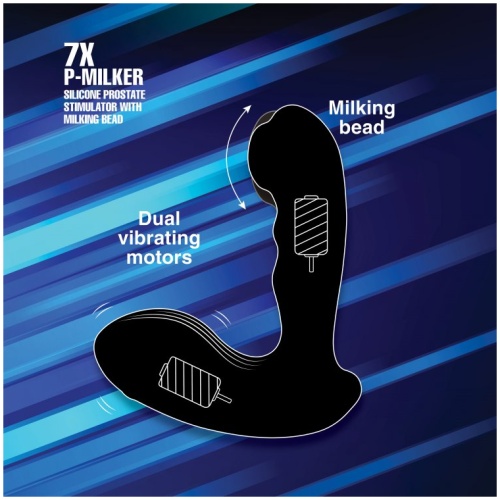 7x P-Milker Silicone Prostate Stimulator With Milking Bead