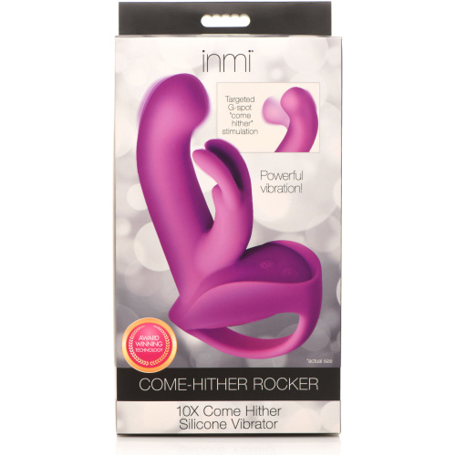 10x Come Hither Rocket Silicone Vibrator - Purple