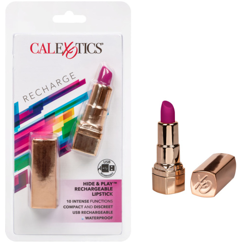 Hide and Play Rechargeable Lipstick - Purple