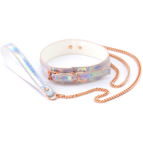 Cosmo Bondage - Collar and Leash - Rainbow